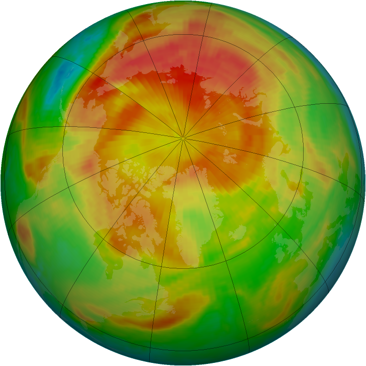 Arctic ozone map for 30 April 1999